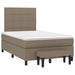 Pat box spring cu saltea, taupe, 120x190 cm material textil - WALTI WALTI
