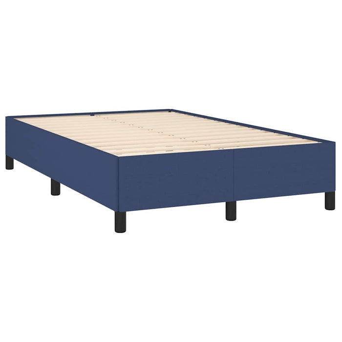 Pat box spring cu saltea, albastru, 120x190 cm, material textil - WALTI WALTI