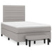 Pat box spring cu saltea, gri deschis, 120x190 cm, textil - WALTI WALTI