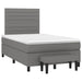Pat box spring cu saltea, gri închis, 120x190 cm, textil - WALTI WALTI