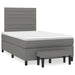 Pat box spring cu saltea, gri închis, 120x190 cm, textil - WALTI WALTI