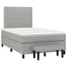 Pat box spring cu saltea, gri deschis, 120x190 cm, textil - WALTI WALTI