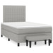 Pat box spring cu saltea, gri deschis, 120x190 cm, textil - WALTI WALTI