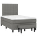 Pat box spring cu saltea, gri închis, 120x190 cm, textil - WALTI WALTI