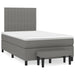 Pat box spring cu saltea, gri închis, 120x190 cm, textil - WALTI WALTI