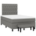 Pat box spring cu saltea, gri închis, 120x190 cm, textil - WALTI WALTI