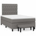 Pat box spring cu saltea, gri închis, 120x190 cm, textil - WALTI WALTI