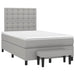 Pat box spring cu saltea, gri deschis, 120x190 cm, textil - WALTI WALTI