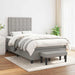 Pat box spring cu saltea, gri deschis, 120x190 cm, textil - WALTI WALTI