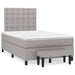 Pat box spring cu saltea, gri deschis, 120x190 cm, textil - WALTI WALTI