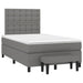 Pat box spring cu saltea, gri închis, 120x190 cm, textil - WALTI WALTI