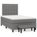 Pat box spring cu saltea, gri închis, 120x190 cm, textil - WALTI WALTI