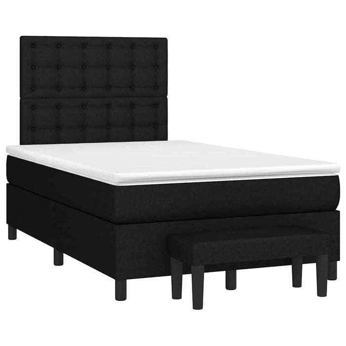 Pat box spring cu saltea, negru, 120x190 cm, catifea - WALTI WALTI