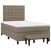 Pat box spring cu saltea, taupe, 120x190 cm material textil - WALTI WALTI