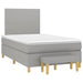 Pat box spring cu saltea, gri deschis, 120x190 cm, textil - WALTI WALTI