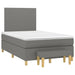 Pat box spring cu saltea, gri închis, 120x190 cm, textil - WALTI WALTI