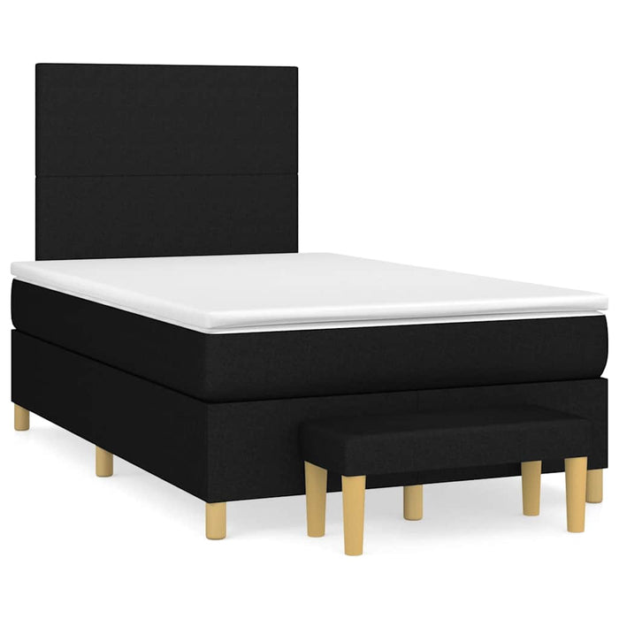 Pat box spring cu saltea, negru, 120x190 cm, catifea - WALTI WALTI