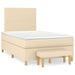 Pat continental cu saltea, crem, 120x190 cm, textil - WALTI WALTI