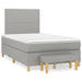 Pat box spring cu saltea, gri deschis, 120x190 cm, textil - WALTI WALTI