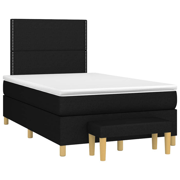 Pat box spring cu saltea, negru, 120x190 cm, catifea - WALTI WALTI