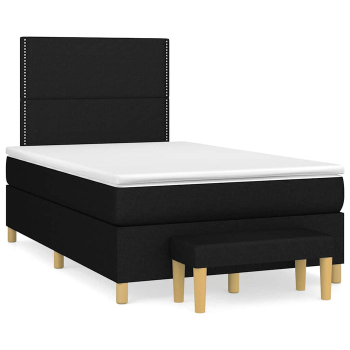Pat box spring cu saltea, negru, 120x190 cm, catifea - WALTI WALTI