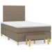Pat box spring cu saltea, taupe, 120x190 cm material textil - WALTI WALTI