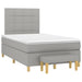 Pat box spring cu saltea, gri deschis, 120x190 cm, textil - WALTI WALTI