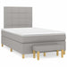 Pat box spring cu saltea, gri deschis, 120x190 cm, textil - WALTI WALTI