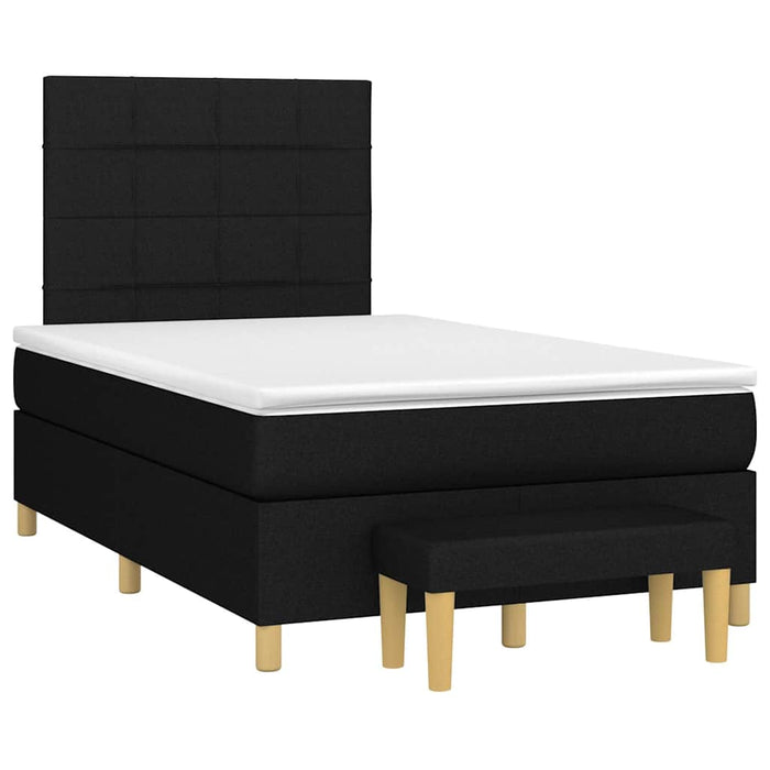 Pat box spring cu saltea, negru, 120x190 cm, catifea - WALTI WALTI