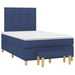 Pat box spring cu saltea, albastru, 120x190 cm, material textil - WALTI WALTI