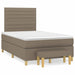 Pat box spring cu saltea, taupe, 120x190 cm material textil - WALTI WALTI