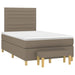Pat box spring cu saltea, taupe, 120x190 cm material textil - WALTI WALTI
