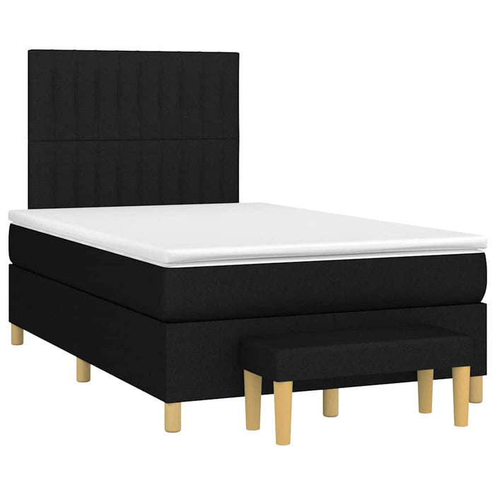 Pat box spring cu saltea, negru, 120x190 cm, catifea - WALTI WALTI