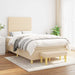 Pat continental cu saltea, crem, 120x190 cm, textil - WALTI WALTI