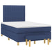 Pat box spring cu saltea, albastru, 120x190 cm, material textil - WALTI WALTI