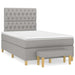 Pat box spring cu saltea, gri deschis, 120x190 cm, textil - WALTI WALTI