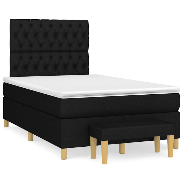 Pat box spring cu saltea, negru, 120x190 cm, catifea - WALTI WALTI