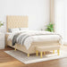 Pat continental cu saltea, crem, 120x190 cm, textil - WALTI WALTI