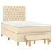 Pat continental cu saltea, crem, 120x190 cm, textil - WALTI WALTI
