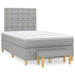 Pat box spring cu saltea, gri deschis, 120x190 cm, textil - WALTI WALTI