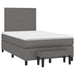 Pat box spring cu saltea, gri, 120x190 cm, piele ecologică - WALTI WALTI