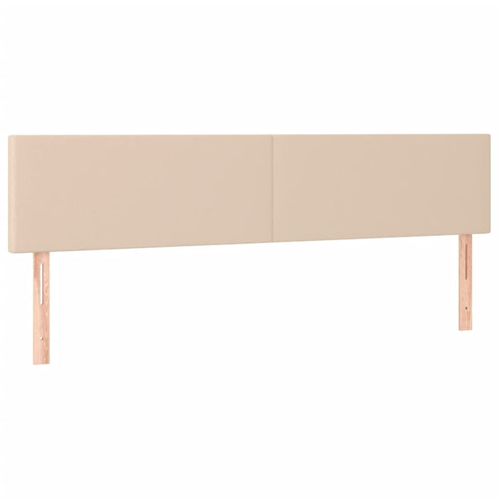 Pat box spring cu saltea, cappuccino, 120x190cm piele ecologică WALTI