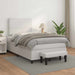 Pat box spring cu saltea, alb, 120x190 cm, piele ecologică - WALTI WALTI