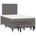 Pat box spring cu saltea, gri, 120x190 cm, piele ecologică - WALTI WALTI