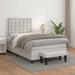 Pat box spring cu saltea, alb, 120x190 cm, piele ecologică - WALTI WALTI