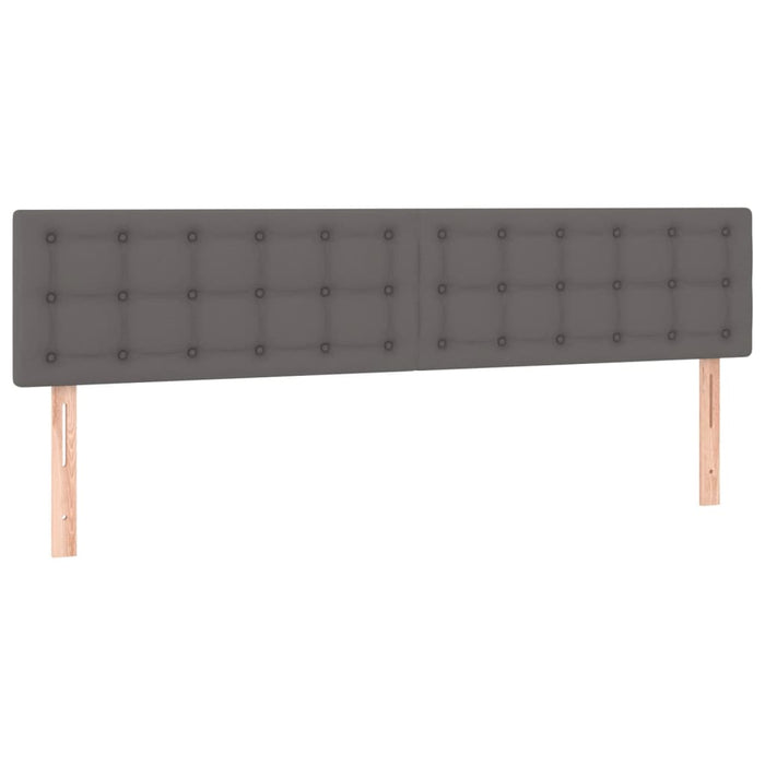 Pat box spring cu saltea, gri, 120x190 cm, piele ecologică - WALTI WALTI