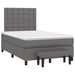 Pat box spring cu saltea, gri, 120x190 cm, piele ecologică - WALTI WALTI