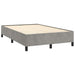Pat box spring cu saltea, gri deschis, 120x190 cm, catifea - WALTI WALTI
