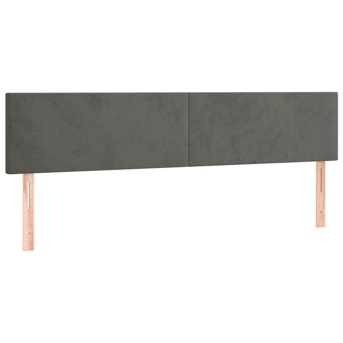 Pat box spring cu saltea, gri închis, 120x190 cm, catifea - WALTI WALTI