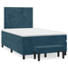 Pat box spring cu saltea, albastru închis, 120x190 cm, catifea - WALTI WALTI